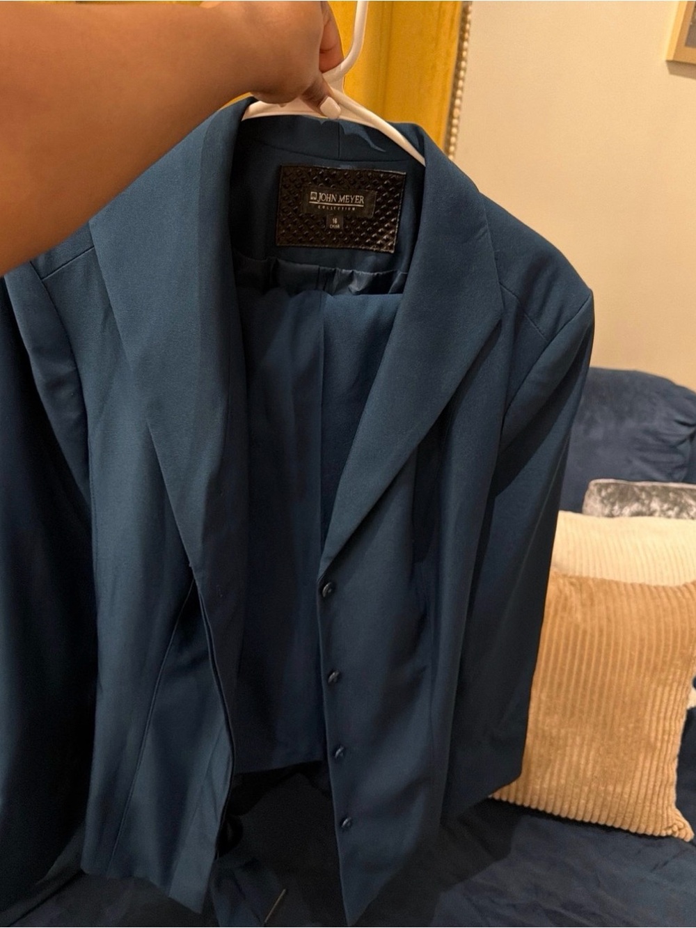 John Meyer Women's Teal Suit Jacket - Elegant Tailored Blazer